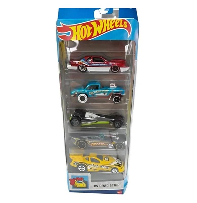 Hot Wheels Pack com 5 Carrinhos HW Drag Strip HTV54 - Mattel